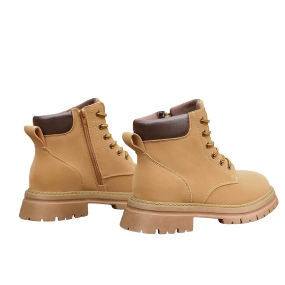 Women’s Leather Platform Lug Boots Hiking Trekking Women’s Size 10 Wheat… - Picture 13 of 13